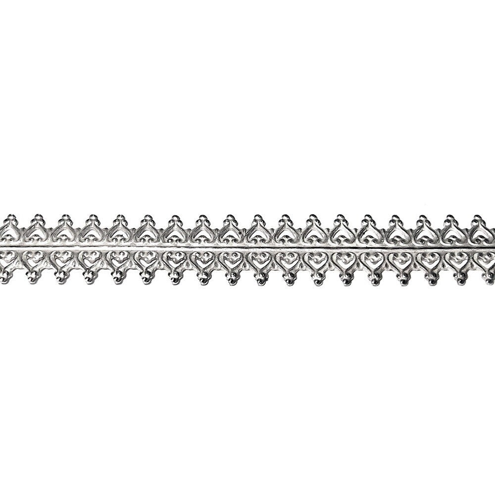 935 Argentium Silver Bezel wire, Gallery wire, Gallery ribbon, Gallery pattern, Jewelry making, Silver wire, Silver - 4 inch (10 cm)