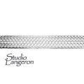 935 Argentium Silver Bezel wire, Gallery wire, Gallery ribbon, Gallery pattern, Jewelry making, Setting, Silver wire - 4 inch (10 cm)