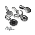925 Sterling silver large Round Glue-on Flat Pad Pendant Bails, sterling silver Bail, Jewelry making, Bail finding, Glue-on bail - 1 piece