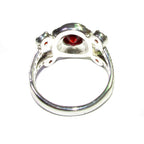 Statement Garnet ring 925 sterling silver size 8, Handmade ring, single copy, sterling silver, Garnet ring,  silver ring, red gemstone