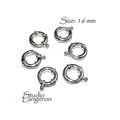 925 Sterling Silver Spring ring Clasps sizes 16 mm, Spring ring clasp, Jewelry making, Sterling silver, 925 Silver clasp, Clasp - 1 piece