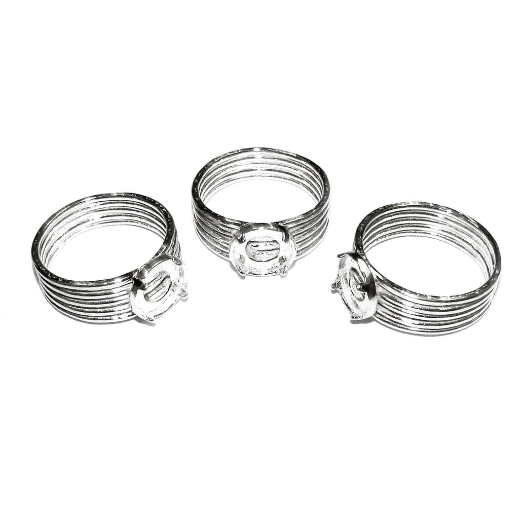 925 sterling silver blank ring with bezel cup 8 mm size 6, 7, 8, jewelry making, blank ring, silver ring, bezel cup - 1 piece