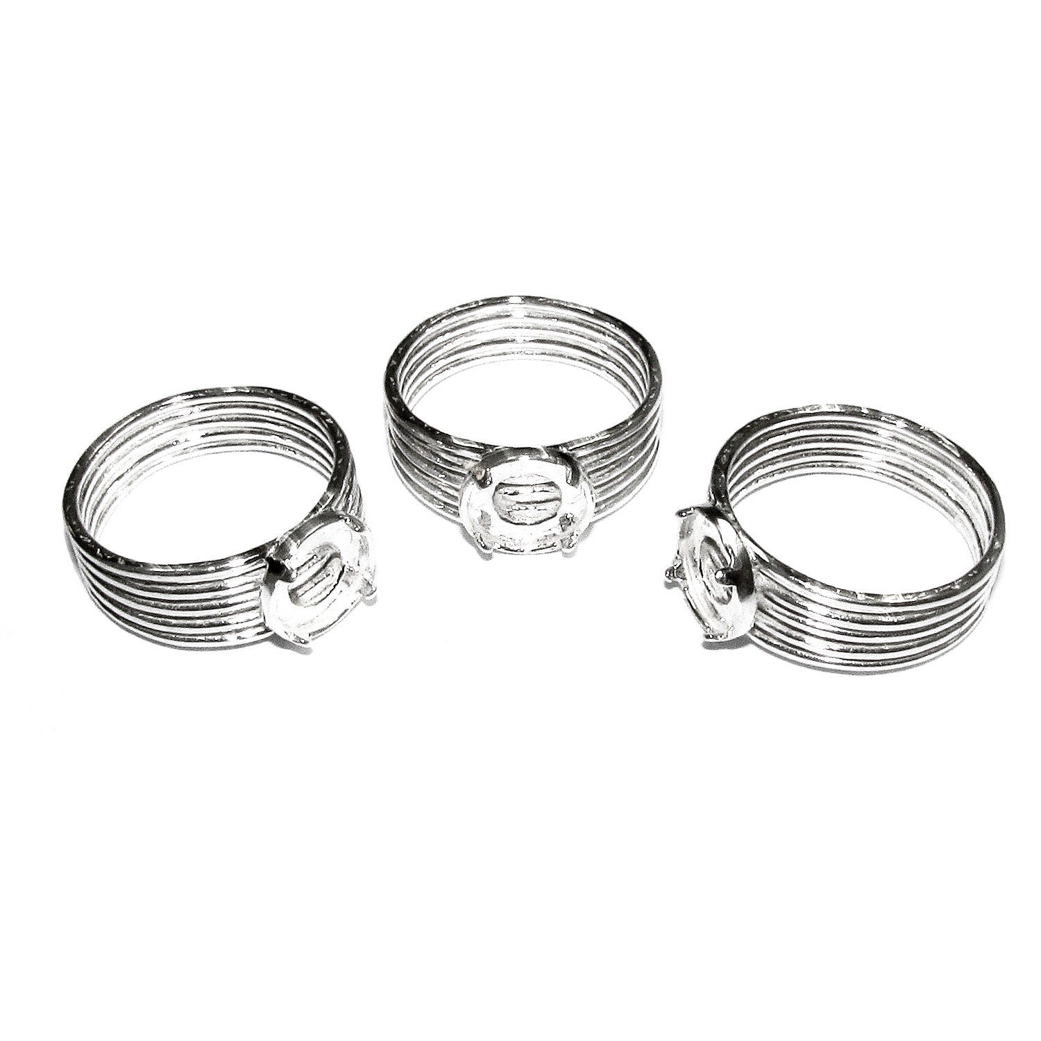 925 sterling silver blank ring with bezel cup 8 mm size 6, 7, 8, jewelry making, blank ring, silver ring, bezel cup - 1 piece
