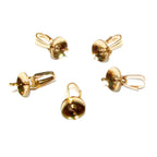 14K yellow gold filled snap-on bail and bead cap 5 mm, Jewelry making, Bail snap-on gold filled, Bail findings, Gold filled - 1 piece