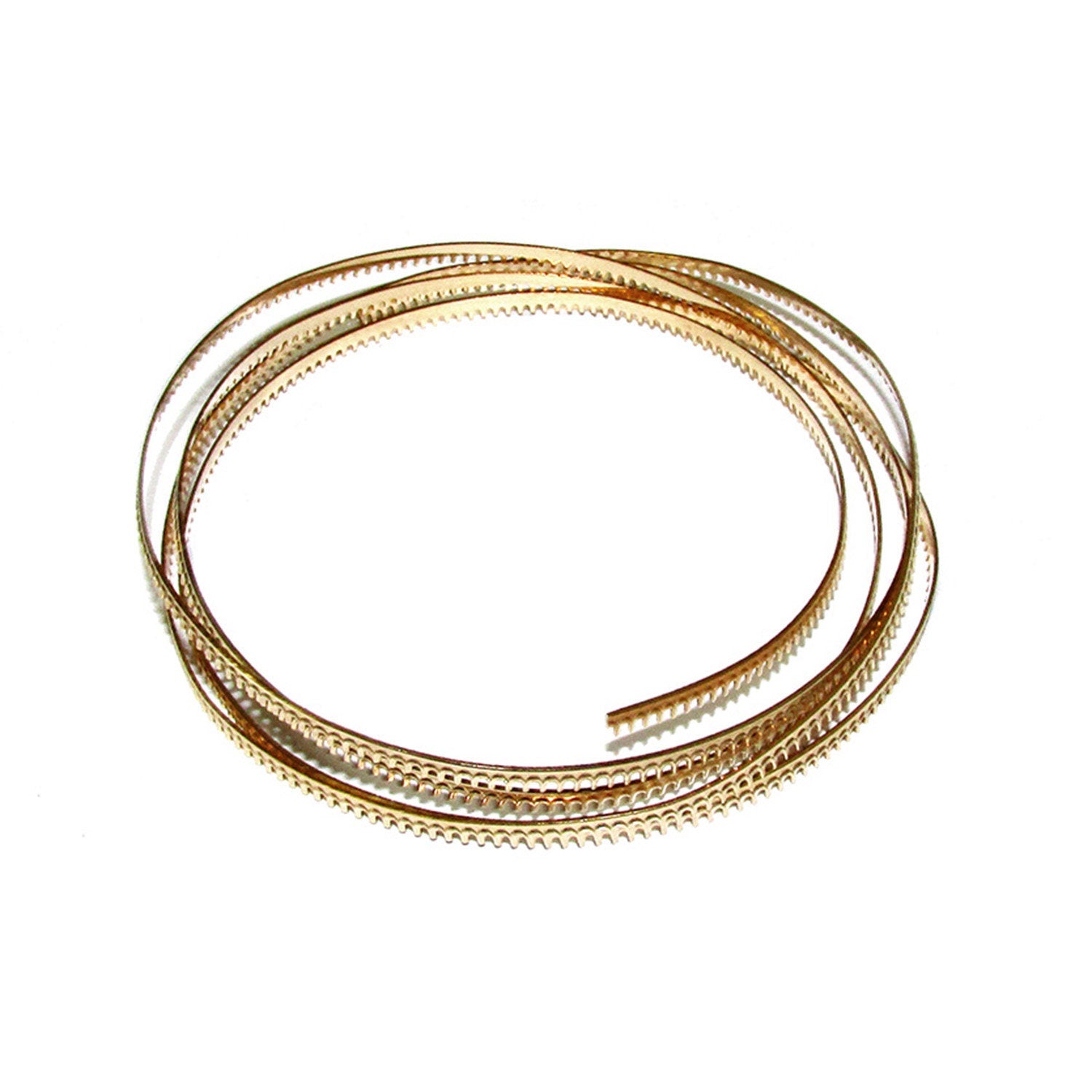 14K Yellow Gold filled Gallery wire, Bezel wire, Gallery ribbon, Gallery pattern, Jewelry making, Gold Filled Setting - 4 inch (10 cm)