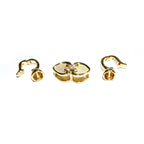 14K Yellow Gold filled Hook Eye Clasps Large with mother of pearl, Gold Filled Hook Eye clasp, Jewelry making, Gold Filled clasp - 1 piece
