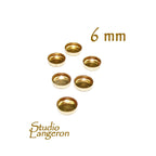 14K Yellow Gold Filled Round Bezel Cups 6.0mm - 5 pcs