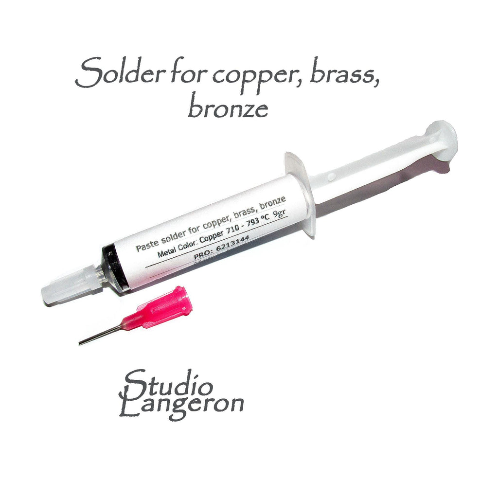 Solder Copper, brass, bronze Paste, solder syringe copper, Solder copper, Jewelry making - 1 piece