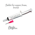 Solder Copper, brass, bronze Paste, solder syringe copper, Solder copper, Jewelry making - 1 piece