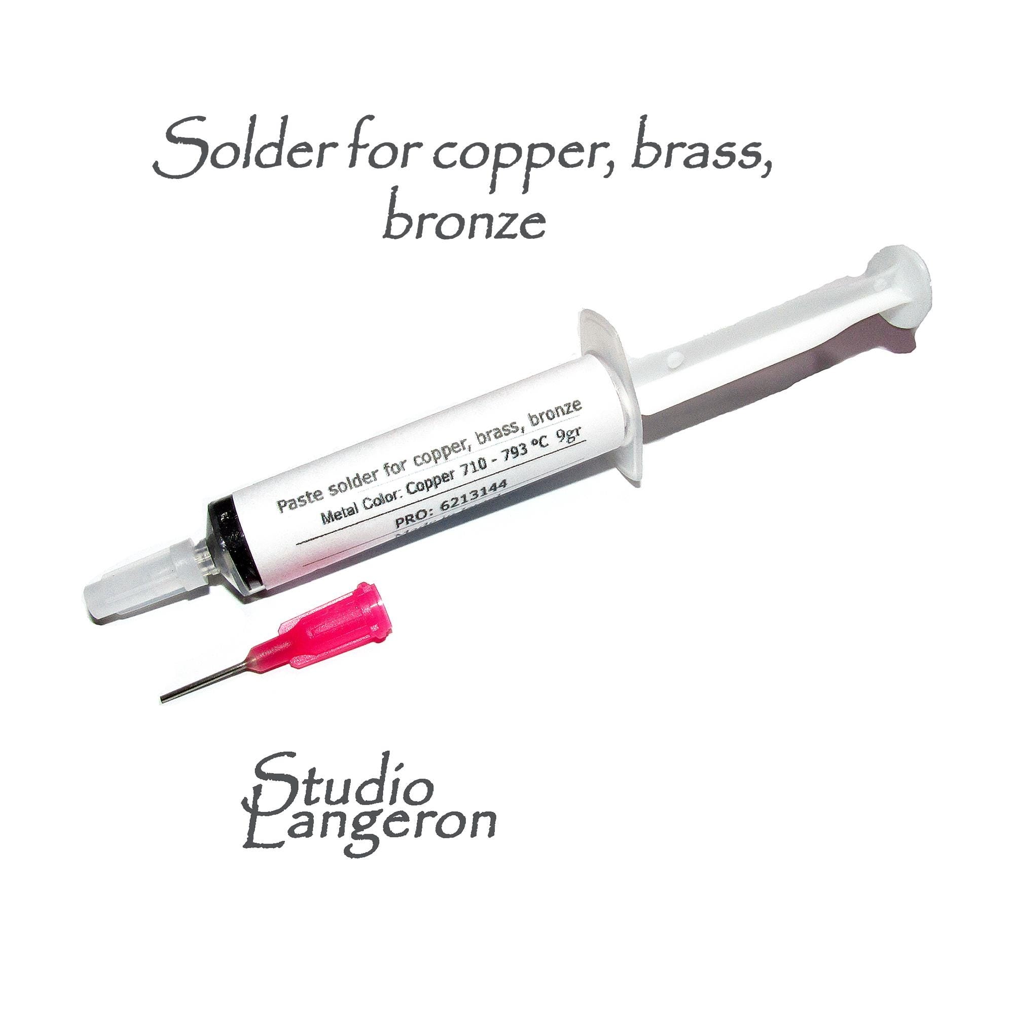 Solder Copper, brass, bronze Paste, solder syringe copper, Solder copper, Jewelry making - 1 piece