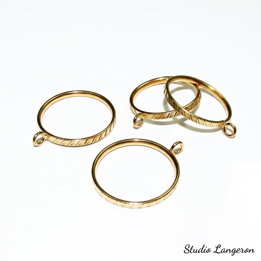 14K Yellow gold filled texture blank ring with loop size 4, 5, 6, 7, 8, base ring, Gold filled, ring with loop, Jewelry making - 1 piece
