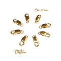 14 mm 14K Yellow Gold Filled Oval Lobster Clasp with open ring, Clasp, Gold Filled Clasps, Lobster clasps, Jewelry making - 1 piece