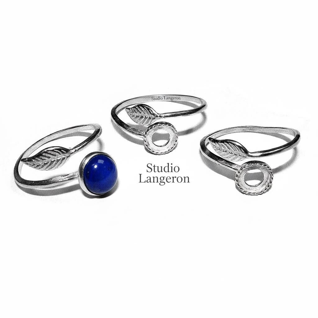 925 sterling silver open blank ring with bezel cup 8 mm, silver ring, Jewelry making, base ring, sterling silver, Mounting ring - 1 piece