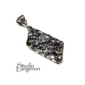 Amethyst purple pendant 925 sterling silver size 2.5x1.5 cm, 100% handmade, single copy, Natural Amethyst, Handmade pendant, Purple Gemstone