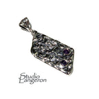 Amethyst purple pendant 925 sterling silver size 2.5x1.5 cm, 100% handmade, single copy, Natural Amethyst, Handmade pendant, Purple Gemstone