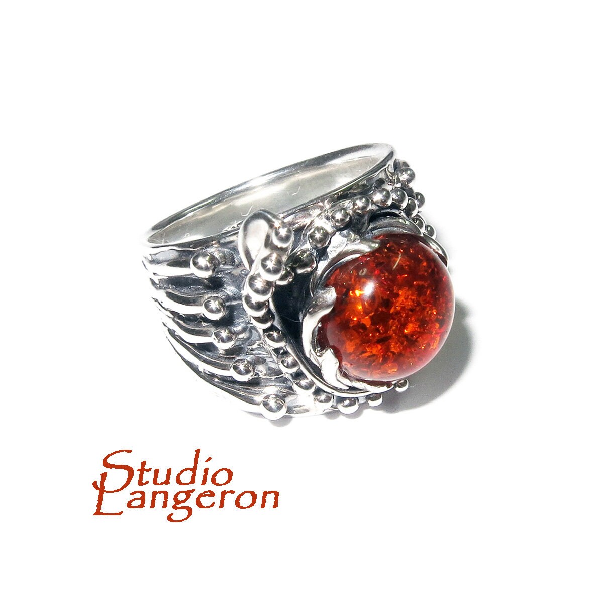 Madagascar Copal ring 925 sterling silver with stamp size 7, Handmade ring, single copy, 925 Sterling silver, Madagascar Copal, gemstone