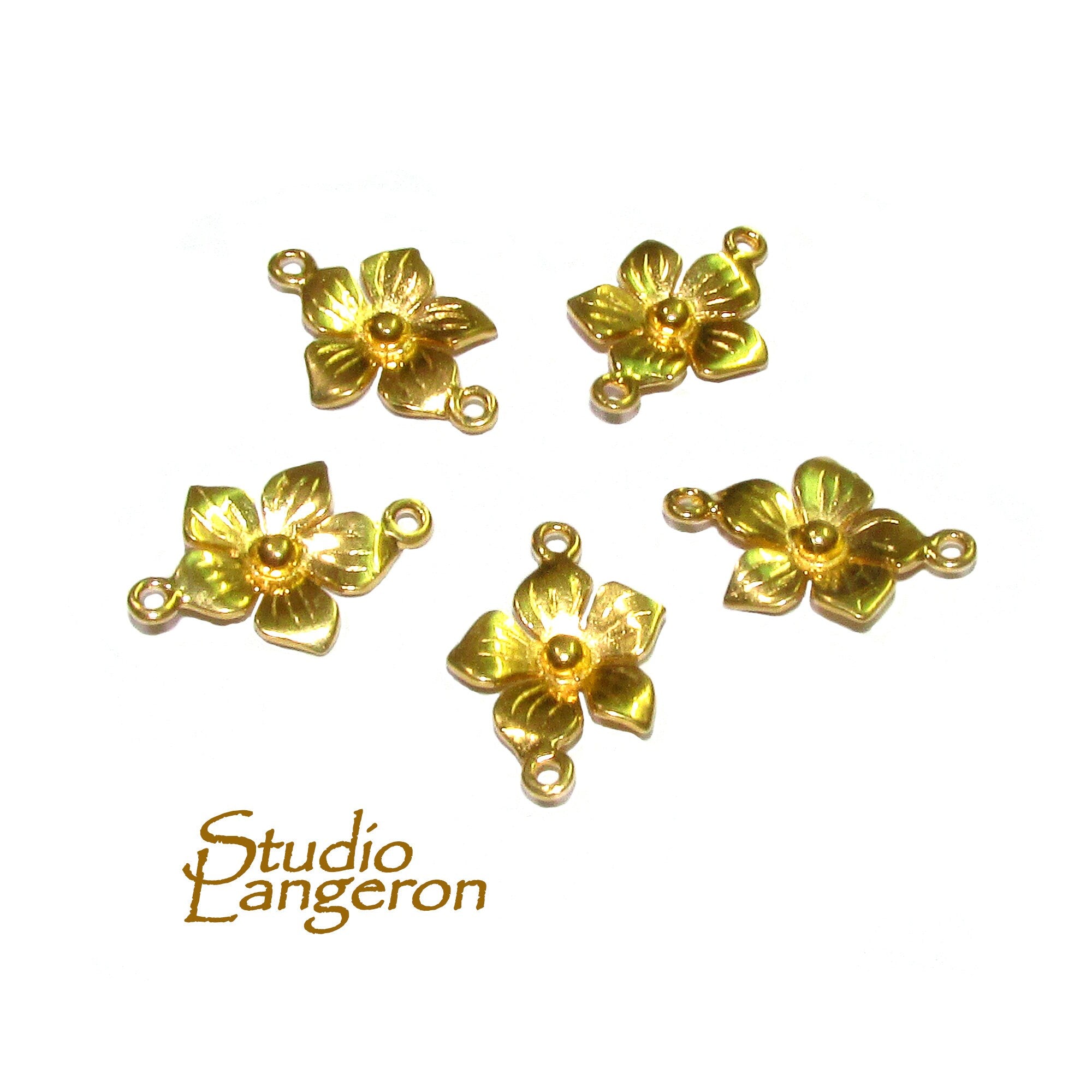 14K Gold filled link connector size 12x12 mm, gold filled link component, Link connector, Gold filled, Connector, Jewelry making - 1 piece
