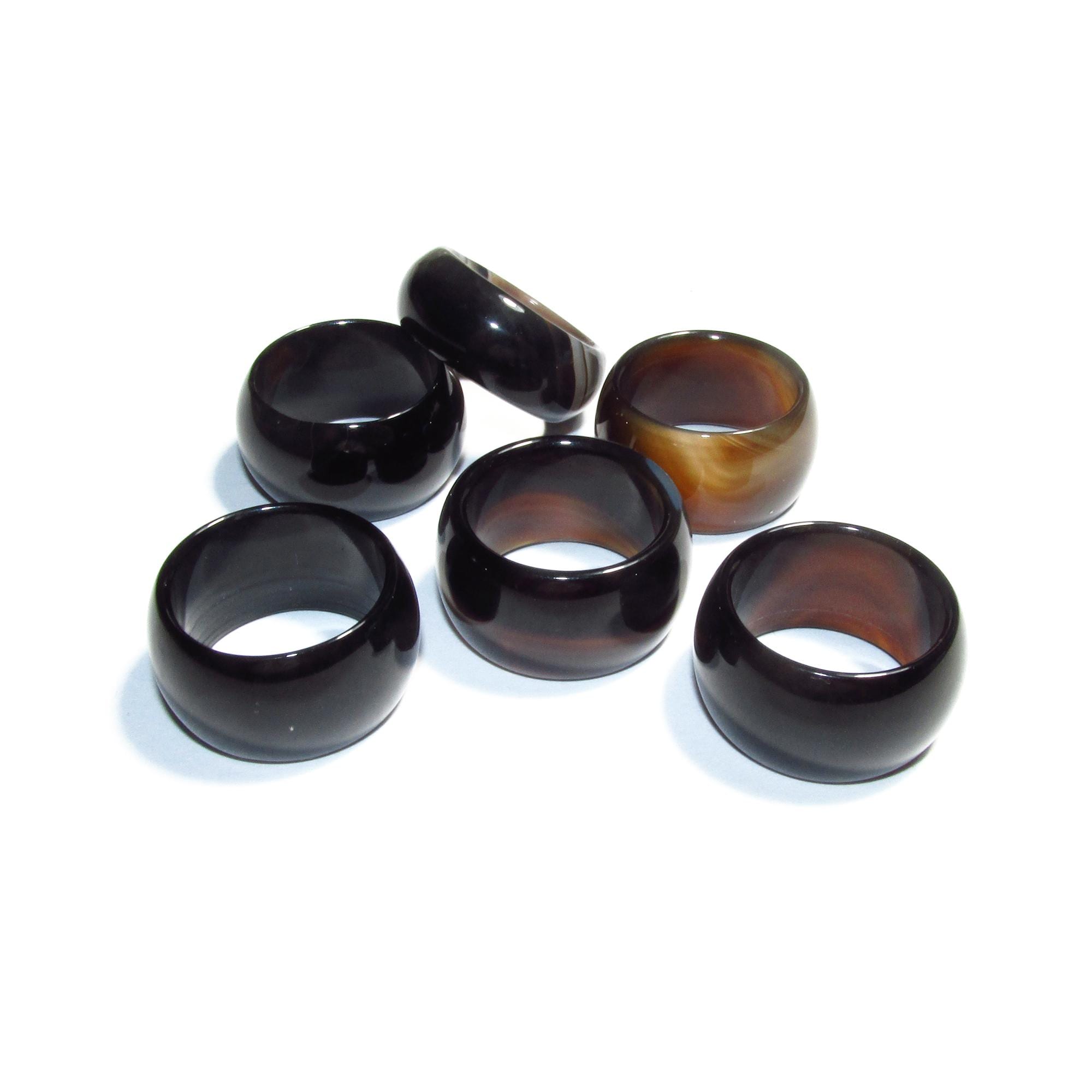 Natural agate band Ring, size 5.5, 6.0, 6.5, Agate stone ring, Band Rings, Natural Gemstone, Unisex rings, Solid gemstone