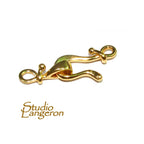 14K Yellow Gold filled Hook Eye Clasps Small, Gold Filled Hook Eye clasp, Clasp findings, Jewelry making, Gold Filled - 1 piece