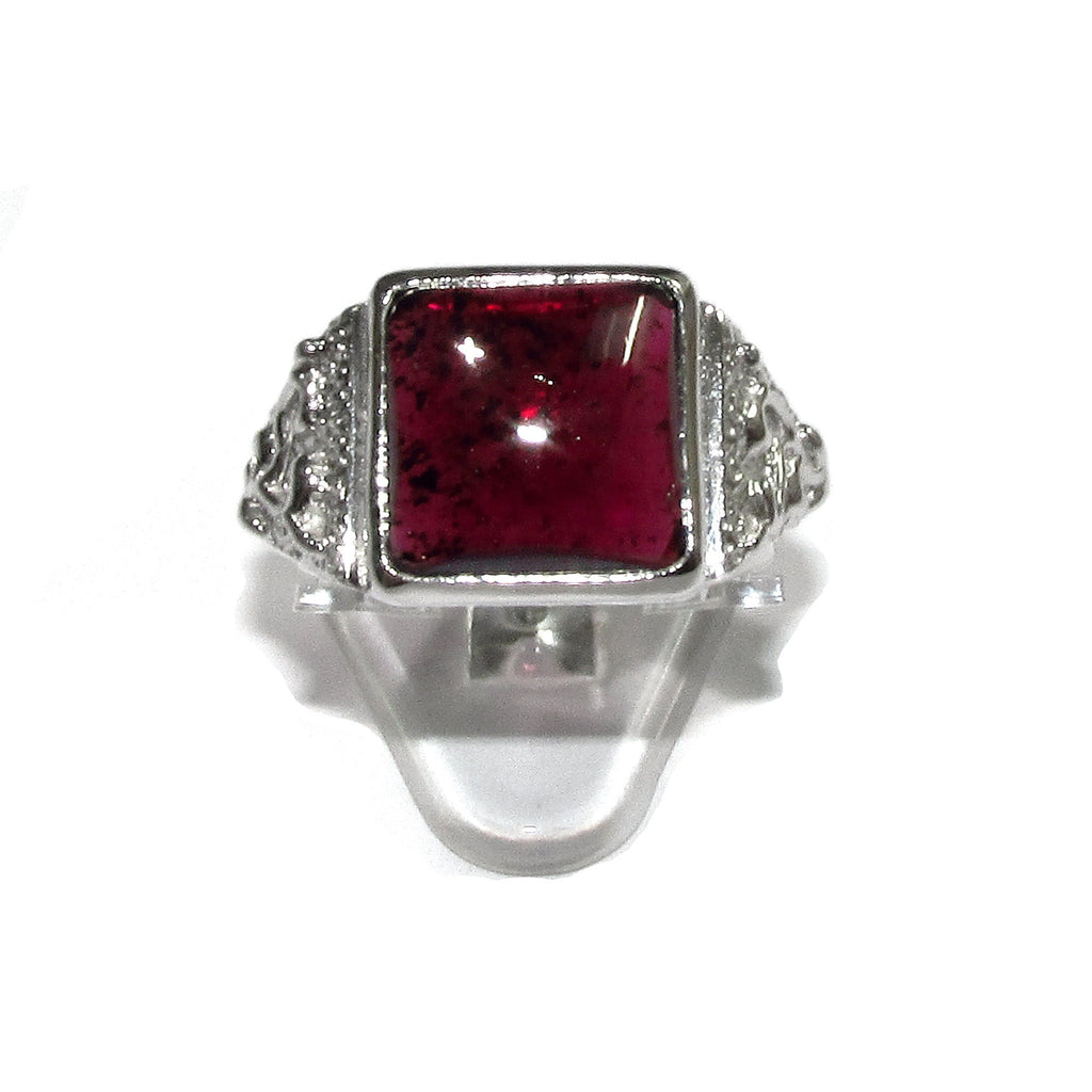 Garnet handmade ring 925 sterling silver size 8 1/2, Handmade ring, single copy, Natural garnet, silver ring, gemstone, Garnet ring