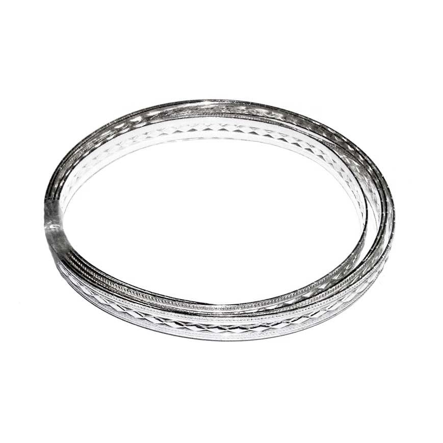 935 Argentium Silver Bezel wire, Gallery wire, Gallery ribbon, Gallery pattern, Argentium silver, Wire, Jewelry making - 4 inch (10 cm)
