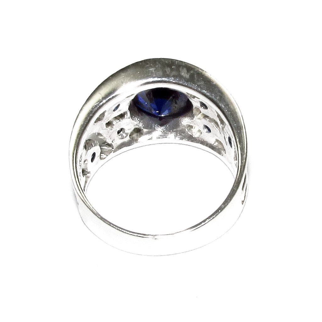 Blue topaz ring 925 sterling silver size 8, handmade ring, single copy, sterling silver, Blue topaz, silver ring, gemstone, Statement Ring