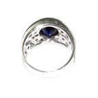 Blue topaz ring 925 sterling silver size 8, handmade ring, single copy, sterling silver, Blue topaz, silver ring, gemstone, Statement Ring