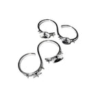 925 sterling silver Two Fingers open blank ring for pearls, silver ring, base ring, ring, sterling silver, Jewelry making, Setting - 1 piece