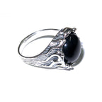 Black onyx ring 925 sterling silver size 8 1/2, Handmade ring, single copy, 925 sterling silver, Black onyx, silver ring, gemstone - 1 piece