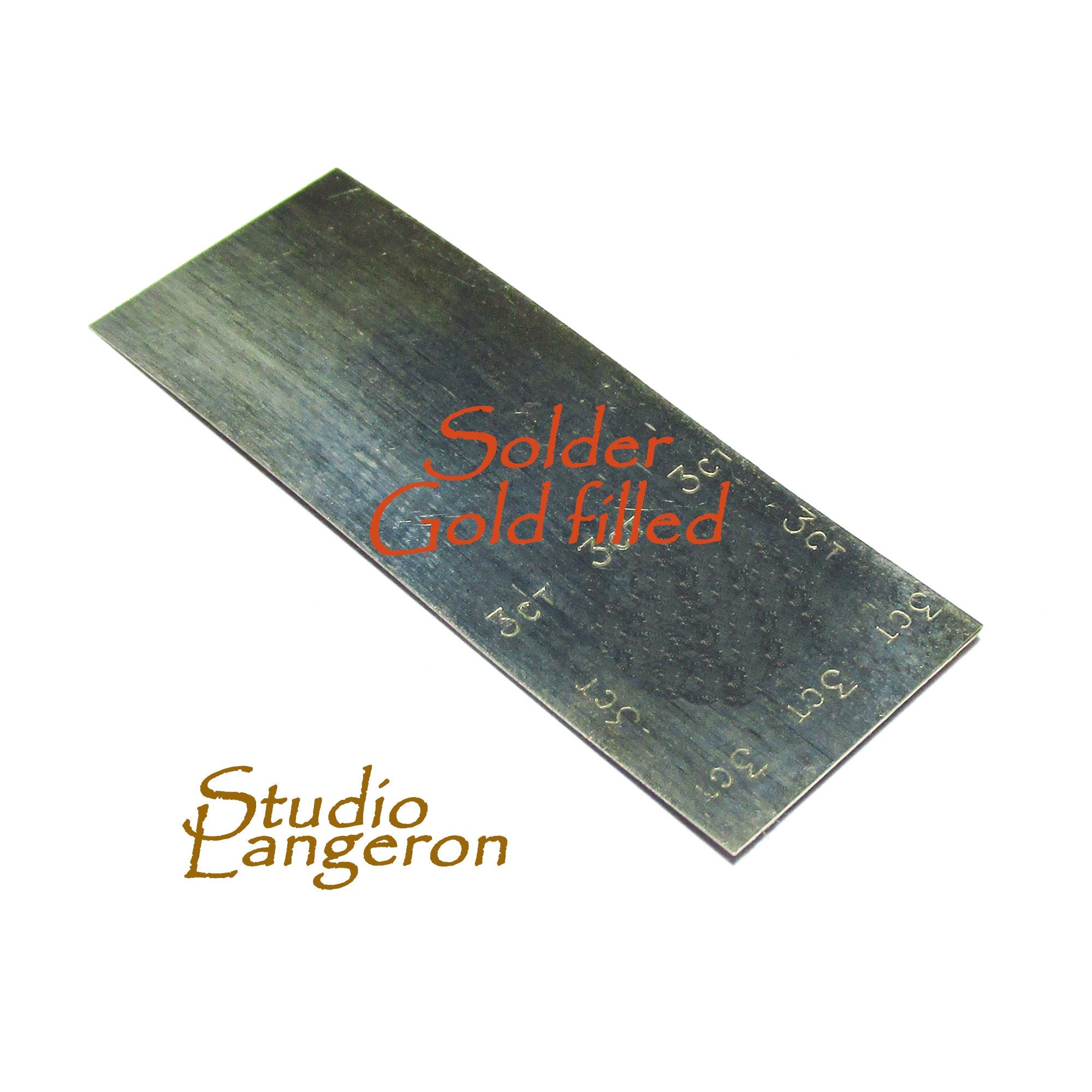 14/20 Gold filled Sheet Soft Solder 18 Ga, Jewelry making, solder gold filled, Jewelry making, soft solder - 1 gram (20x5 mm)