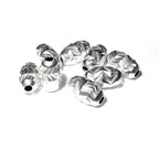 925 Sterling Silver Diamond cut shiny oval Beads Size 4.0x6.5 mm, Jewelry making, Diamond cut, oval Beads, Silver oval beads - 1 piece