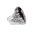 Druse agate statement ring 925 sterling silver size 8, handmade ring, single copy, sterling silver, Druse agate, Agate ring