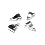 925 Sterling Silver Slide Pendant Bails 10x5.4 mm with Open Ring, Bail with ring, Jewelry making, Silver bail, Bail findings - 1 piece