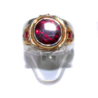 Statement Garnet ring 925 sterling silver size 7, Handmade ring, single copy, sterling silver, Garnet ring,  silver ring, red gemstone