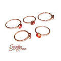 14K Rose gold filled blank ring with bezel cup 4 mm size 4 - 11, Base ring, Rose Gold filled ring, setting, jewelry making - 1 piece