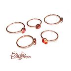14K Rose gold filled blank ring with bezel cup 4 mm size 4 - 11, Base ring, Rose Gold filled ring, setting, jewelry making - 1 piece