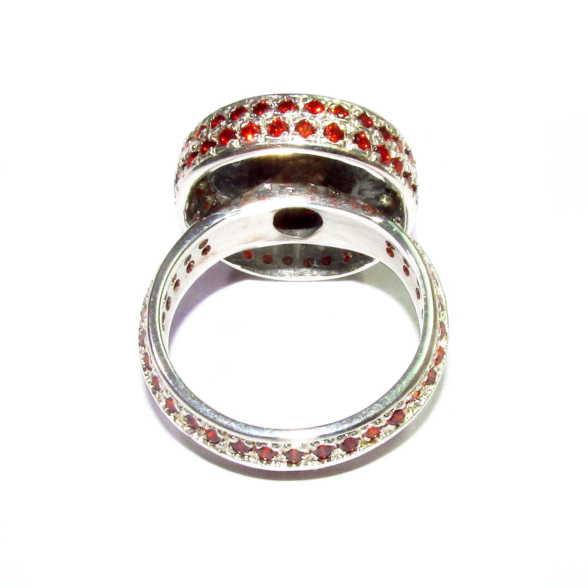 Statement Garnet ring 925 sterling silver size 8, Handmade ring, single copy, sterling silver, Garnet ring,  silver ring, red gemstone