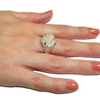 Statement Natural white opal ring 925 sterling silver size 6 1/2, Handmade ring, single copy, White opal, silver ring, gemstone