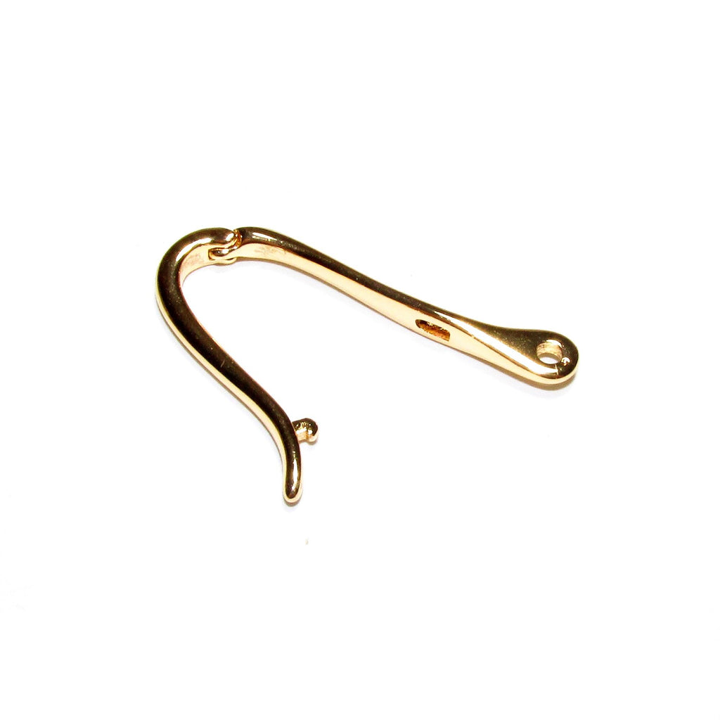 14K Yellow Gold Filled Hook and Eye Clasp - Jewelry Making Supply