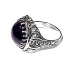 Statement amethyst ring 925 sterling silver size 7, Handmade ring, single copy, 925 sterling silver, Natural amethyst, silver ring, gemstone