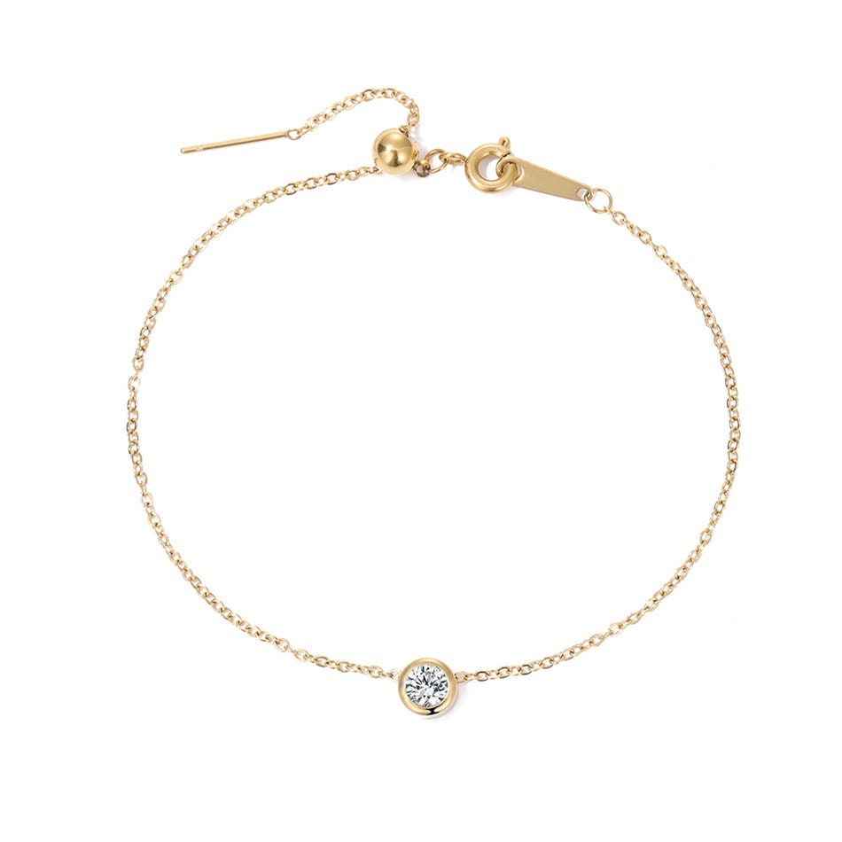 14K yellow gold filled decorative round beads with white topaz size 5.4x3.2 mm, Jewelry making, Gold filled beads, white topaz - 1 piece