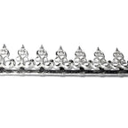 935 Argentium Silver Bezel wire, Gallery wire, Gallery ribbon, Gallery pattern, Jewelry making, Setting, Silver wire - 4 inch (10 cm)