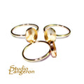 14K Yellow solid gold blank ring with bezel cup 8x10mm size 4 - 11, Jewelry making, base ring, bezel cup, Solid gold ring - 1 piece