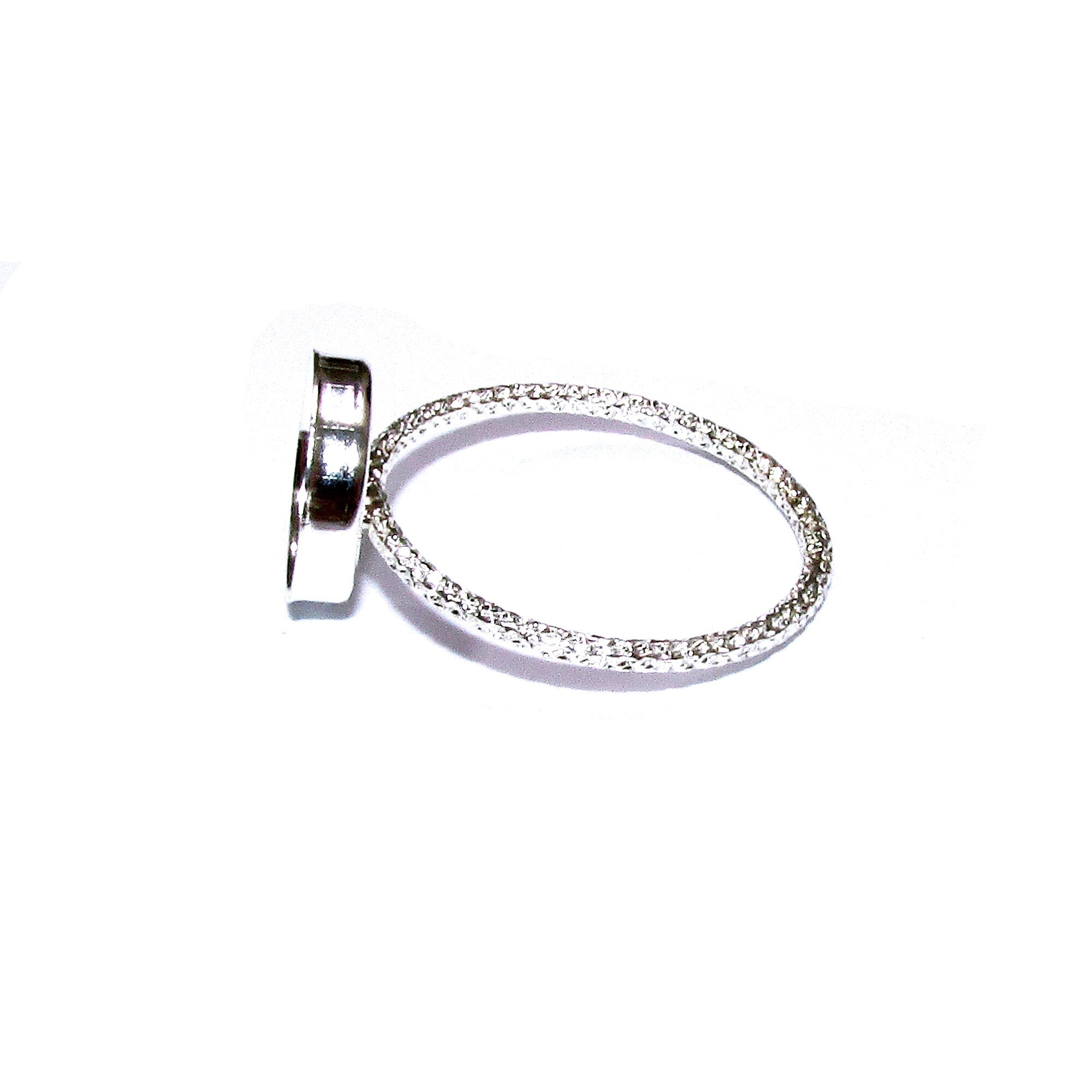 925 sterling silver blank ring with bezel cup 10 mm size 4, 5, 6, 7, 8, 9, 10, 11, bezel cup, base ring, Jewelry making, Setting - 1 piece