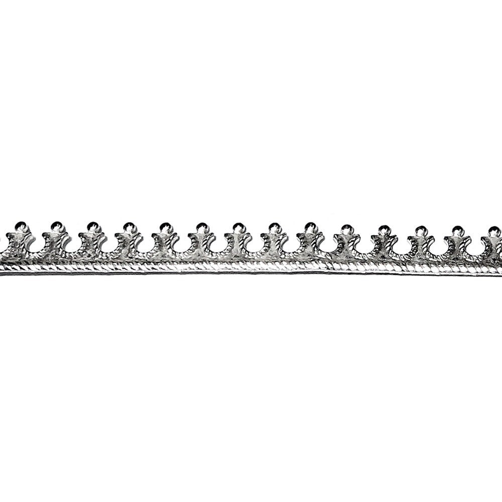 935 Argentium Silver Bezel wire, Gallery wire, Gallery ribbon, Gallery pattern, Argentium silver, Setting, Jewelry making - 4 inch (10 cm)