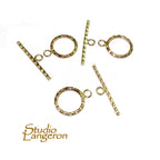 14K Yellow Gold filled Flat Toggle Clasps size 13 mm, Gold Filled Toggle clasp, Jewelry making, 14K Gold Filled clasp, Gold Filled - 1 piece