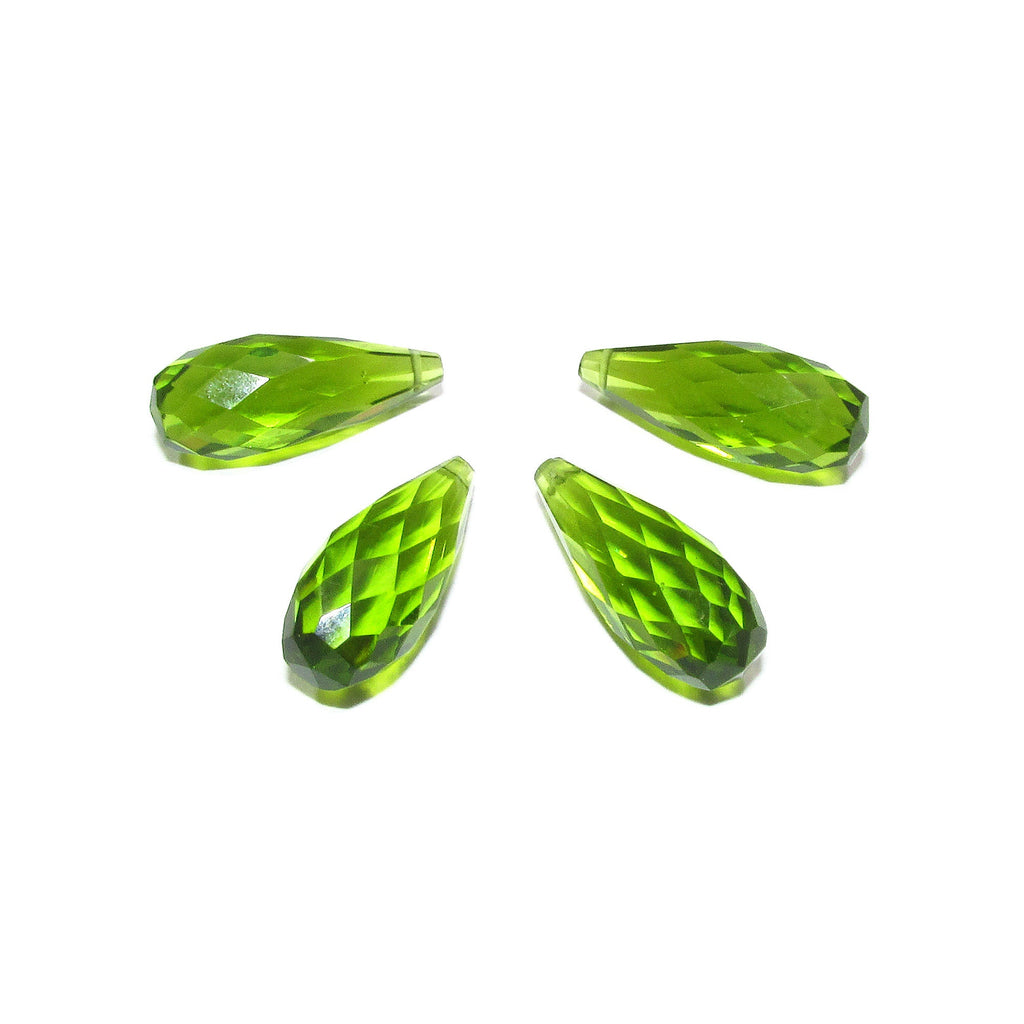 Natural Peridot Teardrop faceted Beads size 20x8 mm, Peridot Gemstone, Jewelry making, Natural Gemstone Teardrop beads - 1 piece