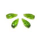 Natural Peridot Teardrop faceted Beads size 20x8 mm, Peridot Gemstone, Jewelry making, Natural Gemstone Teardrop beads - 1 piece