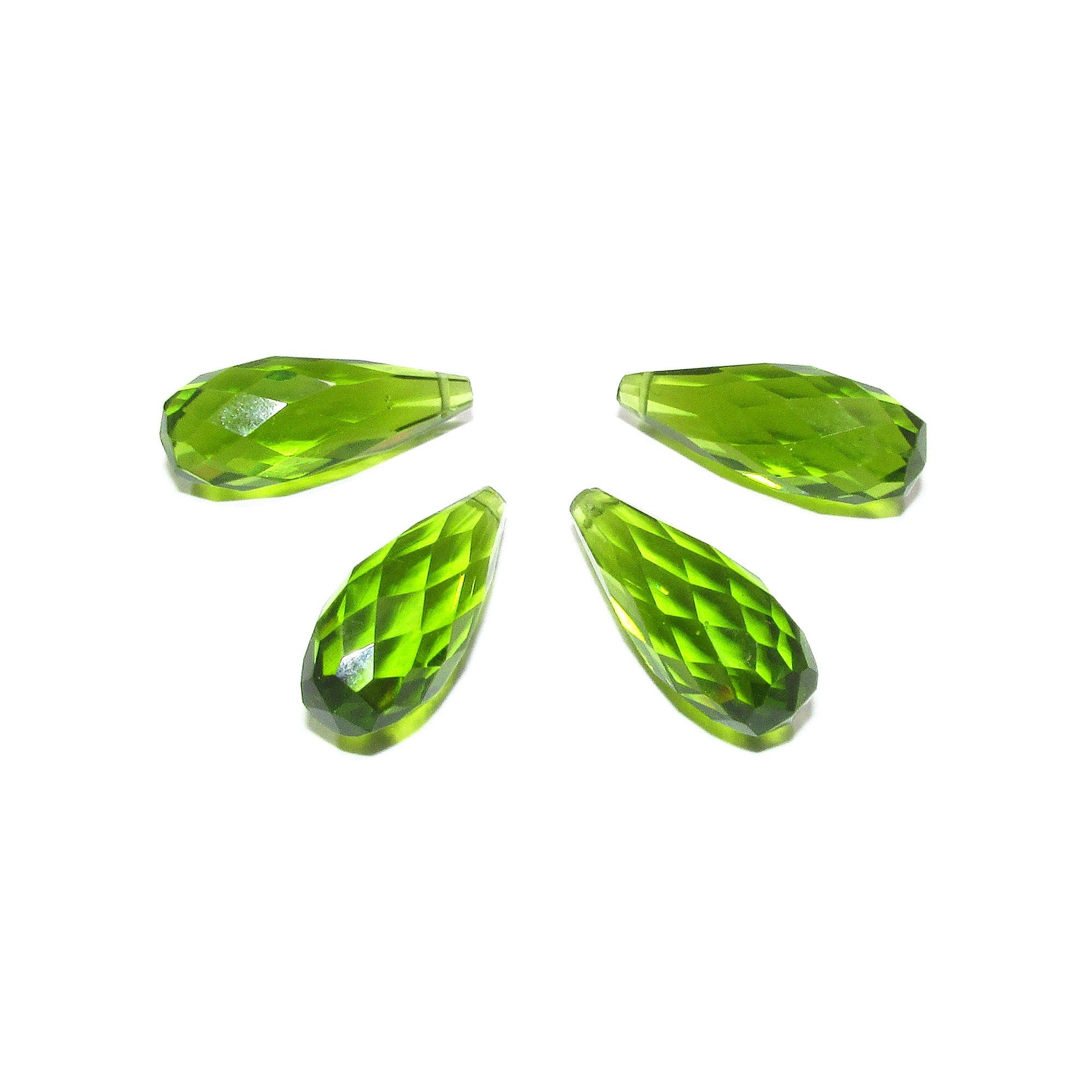 Natural Peridot Teardrop faceted Beads size 20x8 mm, Peridot Gemstone, Jewelry making, Natural Gemstone Teardrop beads - 1 piece