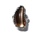 Statement Rauch topaz ring 925 sterling silver size 7 1/2, handmade ring, single copy, unique design, Rauch topaz, silver ring, gemstone